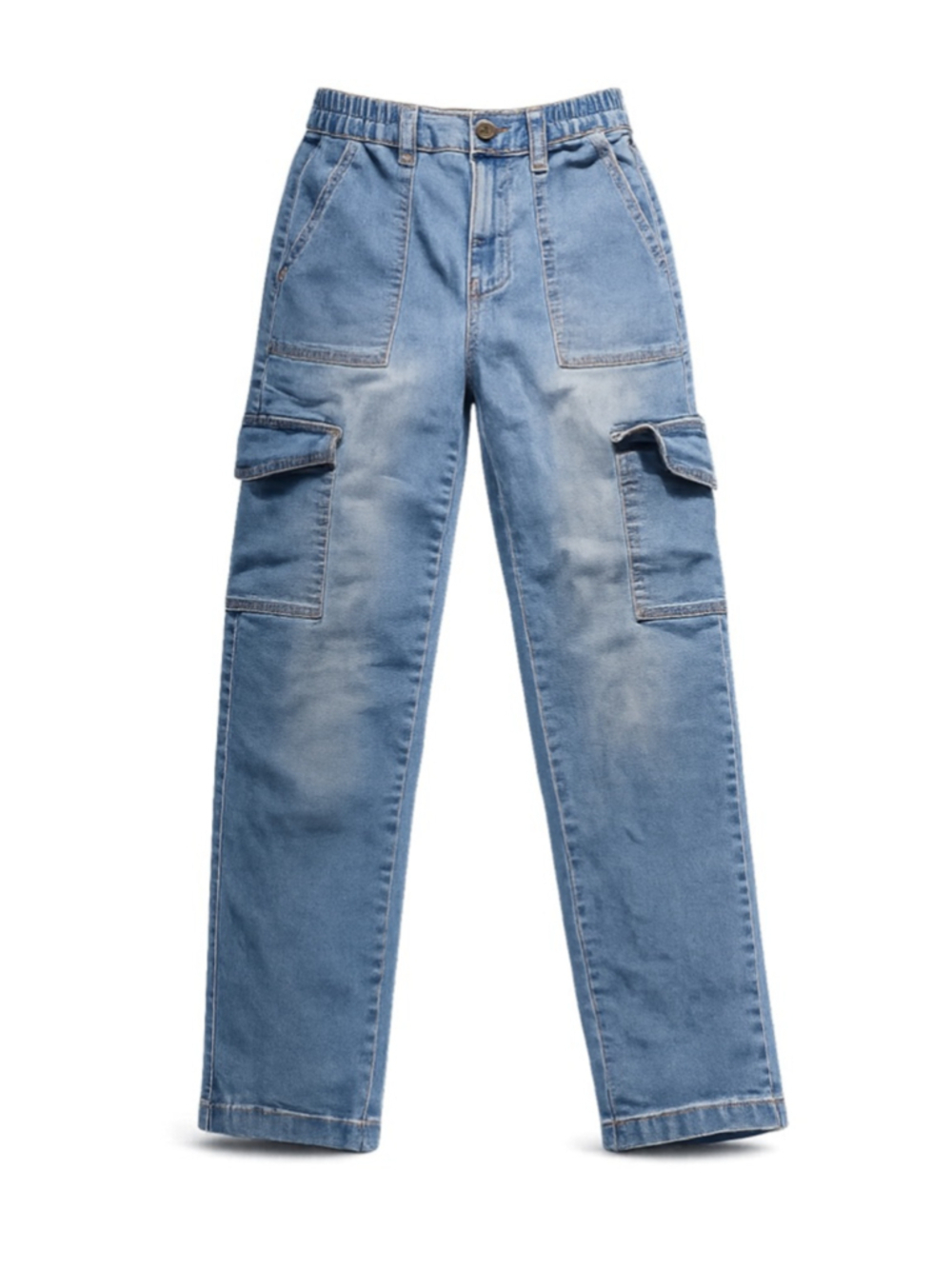 Girls GOGO JEANS Blue Skater Cargo Jeans Size XS
239